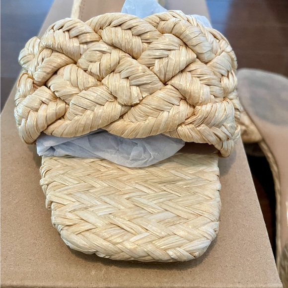 Steve Madden Imitation Raffia Slides - Picture 2 of 4